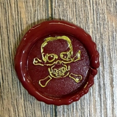 Siegel - Motiv Totenkopf - 24mm - inkl. Griff