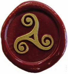 Siegel - Motiv Triskele - 24mm - inkl. Griff