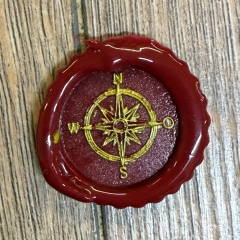 Siegel - Motiv Kompass - 24mm - inkl. Griff