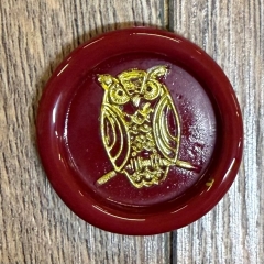 Siegel - Motiv Eule - 24mm - inkl. Griff