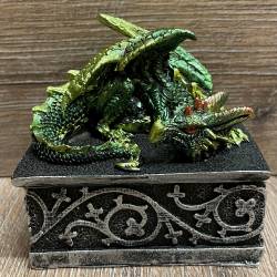 Truhe - Drachendose - grün