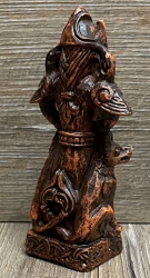 Statue - Odin Figurine klein - Holzfinish - Dekoration - Ritualbedarf