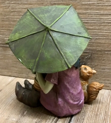Figur - Pixies mit Regenschirm - Eichhörnchen - Dekoration - Ausverkauf