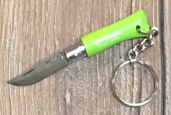 Opinel Schlüsselanhänger rostfrei - Nr. 02 mit 4,8cm Heftlänge - grün - Ausverkauf