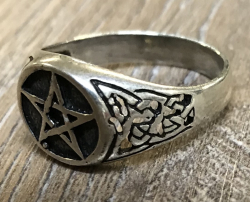Ring - Pentagramm - 925er Silber - verschiedene Größen (je ein Ring pro Größe)