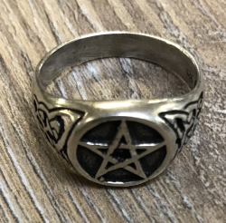 Ring - Pentagramm - 925er Silber - verschiedene Größen (je ein Ring pro Größe)