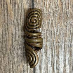 Bartperle/ -hülse/ Haarperle - keltisch Swirl - Bronze - Ausverkauf - letzter Artikel