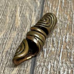 Bartperle/ -hülse/ Haarperle - keltisch Swirl - Bronze - Ausverkauf - letzter Artikel