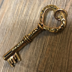 Anhänger - Schlüssel groß - Bronze