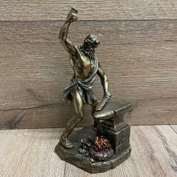 Statue - Hephaistos - griechischer Gott des Feuers - bronziert