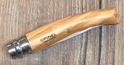 Opinel Slim-Line Rostfrei - Nr. 08 - Oliven-Holz - 11cm