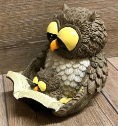 Spardose - Lustige Eule liest Baby vor - Dekoration - Sonderposten