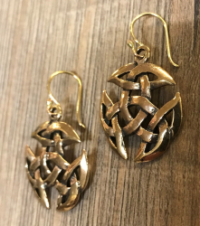 Ohrringe - Ohrhänger keltisch - offene Dreifaltigkeit - Bronze - Ausverkauf