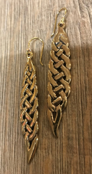Ohrringe - Ohrhänger keltisch - lang - Bronze