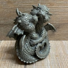 Gartenstatue - Drache Glücksdrache Pärchen Loving Dragons/ Knuddeln - klein (in & outdoor)