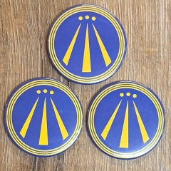 Magnet 59mm - AWEN - OBOD Druiden Symbol - blau