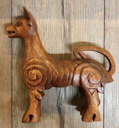 Statue - Echtholz - keltischer Hund - CULAIN - klein