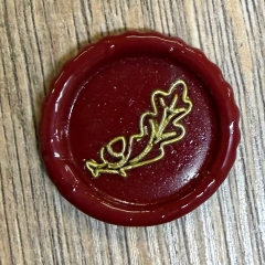 Siegel - Motiv Eichenlaub - 24mm - inkl. Griff