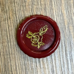 Siegel - Motiv Rose 1 - 24mm - inkl. Griff