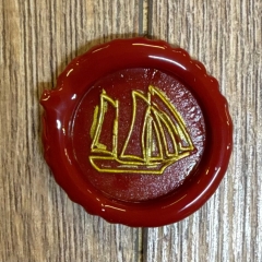 Siegel - Motiv Segelschiff - 24mm - inkl. Griff