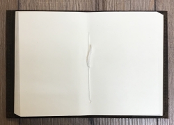 Notizbuch - Diary - Lederhülle mit eingestecktem Buch & handgeschöpftem Papier Größe 1 - 10,5cm x 15cm - braun