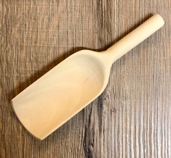 Holz Schaufel flach mit rundem Griff - groß - 18cm x 5,5cm