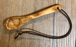 Holz Löffel - Olivenholz 12-13cm - klein - mit Band