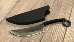 Messer - keltisch, geschmiedet mit Lederscheide - groß