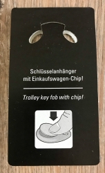 Schlüsselanhänger - McO - Metall & Kunstleder inkl. Einkaufswagenchip - Motiv OBOD AWEN - grün