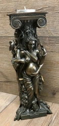 Kerzenständer - Dreifache Göttin/ Bronze Triple Goddess Tealight Holder 25cm - bronziert