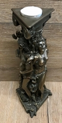 Kerzenständer - Gehörnter Gott/ Horned God Tealight Holder 10,5cm - bronziert