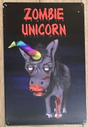 Blechschild - Zombie Unicorn/ Einhorn