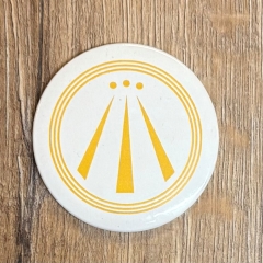Magnet 59mm - AWEN - OBOD Druiden Symbol - weiss