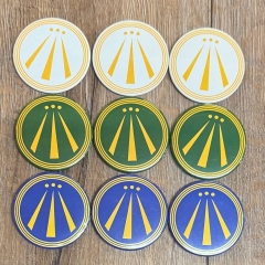 Magnet 59mm - AWEN - OBOD Druiden Symbol - weiss