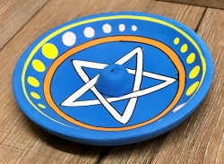 Räucherstäbchen - Halter aus Ton - Pentagramm