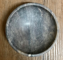 Räuchergefäß - Schale - Speckstein/ Ghoraristein - 10cm - lila gesprenkelt