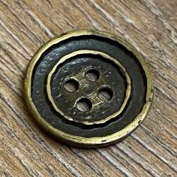Knopf aus Metall - leicht geschüsselt – 4 Löcher – 20mm - noch 2x verfügbar