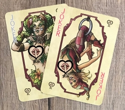 Kartenspiel - Frivolitas Damenset - Pokerkarten - roter Kartenrücken