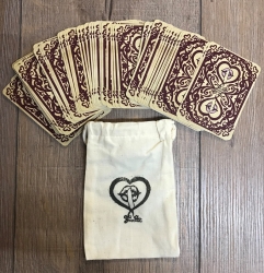 Kartenspiel - Frivolitas Damenset - Pokerkarten - roter Kartenrücken