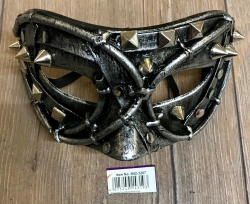 Steampunk - Maske mit Gummiband - Tekno Rose - altsilber
