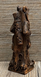 Statue - Skadi Göttin des Winters Figurine klein - Holzfinish - Dekoration - Ritualbedarf