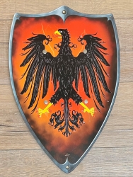 Holz Ritterschild 49cm x 32cm - Adler