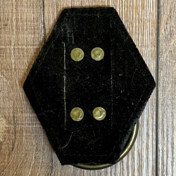 Metall - Ring mit Leder Waffenhalter/ Werkzeughalter - klein - schwarz