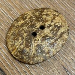 Knopf aus Kokosnuß – 2-Loch – oval - 51mm