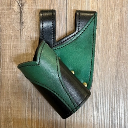 Leder - Schwert Halter zweifarbig - verschiedene Designs - schwarz/ grün