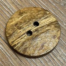 Knopf aus Kokosnuß Naturborke- 2-Loch - dunkelbraun - 38mm