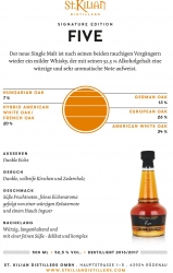 Whisky - St.Kilian - Signature Edition - 05 Five - 52,5% - 0,5l - Gold-Medaille World Spirits Award 2021 - Letzte Flasche, danach vergriffen!