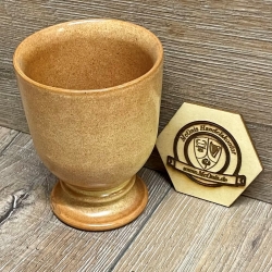 Becher - aus Ton - Tb mit Fuß - 0,20 l - Malawi hellbraun