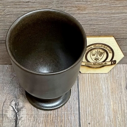 Becher - aus Ton - Tb mit Fuß - 0,20 l - Toledo dunkelbraun