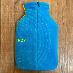 TROY° - Wärmflasche mit Premium-Bezug - blau/ gelb - letzter Artikel